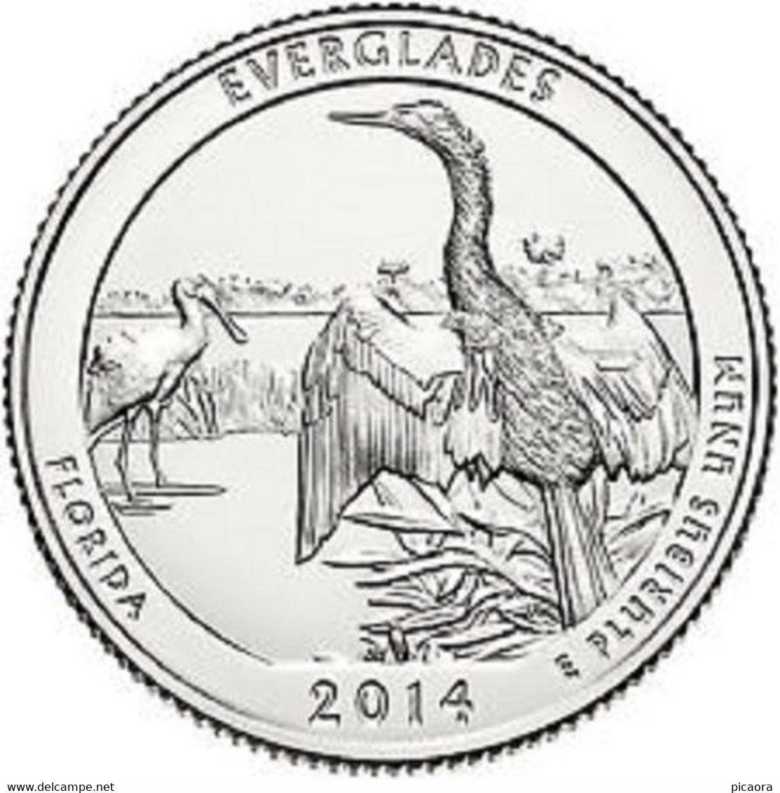 USA EEUU 25 CENTS. QUARTER DOLLAR EVERGLADES 2014 D O P A ELEGIR UNC NEW - 2010-...: National Parks