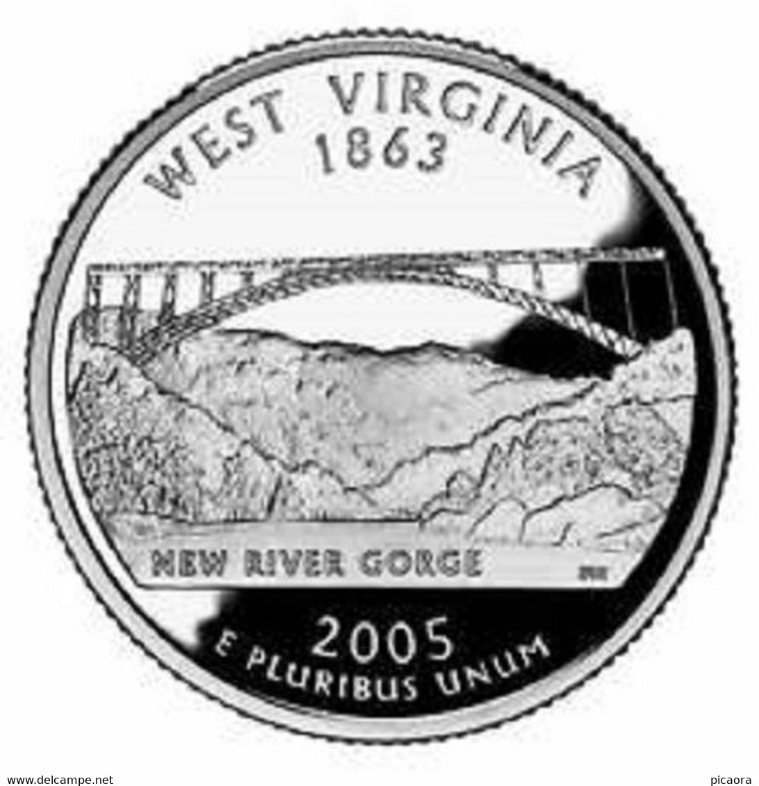 USA EEUU 25 CENTS. QUARTER DOLLAR WEST VIRGINIA 2005 D  UNC NEW - 1999-2009: State Quarters