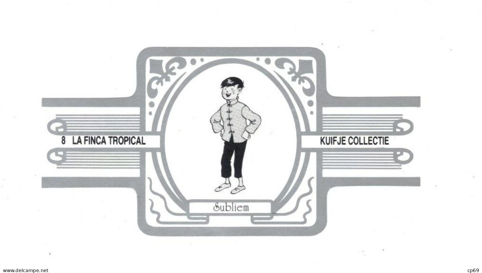 8) Bague De Cigare Série Tintin Blanche Grise La Finca Tropical Kuifje Collectie Tchang Tchong-Jen En Superbe.Etat - Advertisement