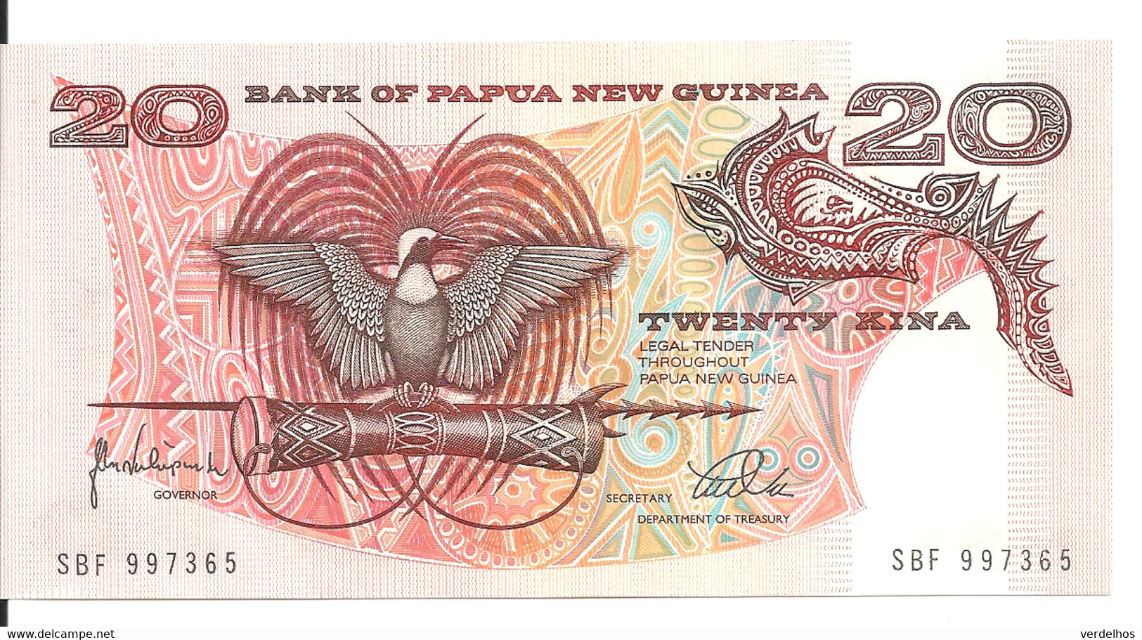 PAPOUASIE NEW GUINEA 20 KINA ND UNC P 10 C - Papouasie-Nouvelle-Guinée