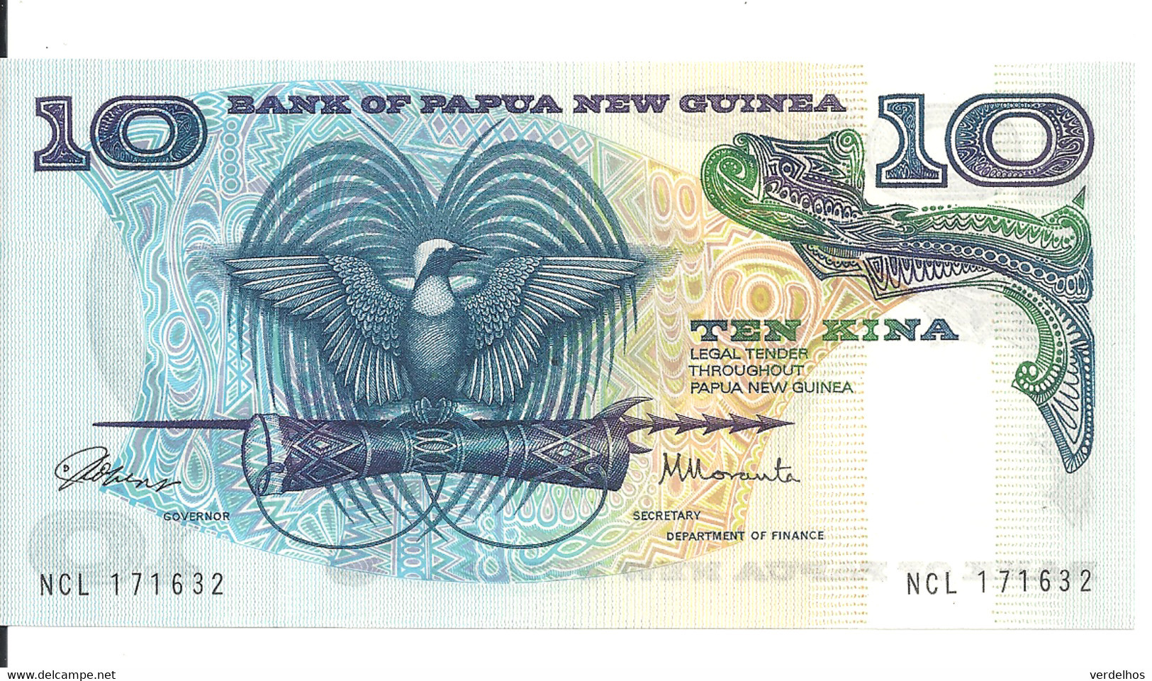 PAPOUASIE NEW GUINEA 10 KINA ND1985 UNC P 7 - Papua Nueva Guinea
