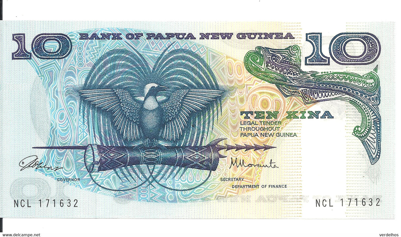 PAPOUASIE NEW GUINEA 10 KINA ND1985 UNC P 7 - Papua-Neuguinea