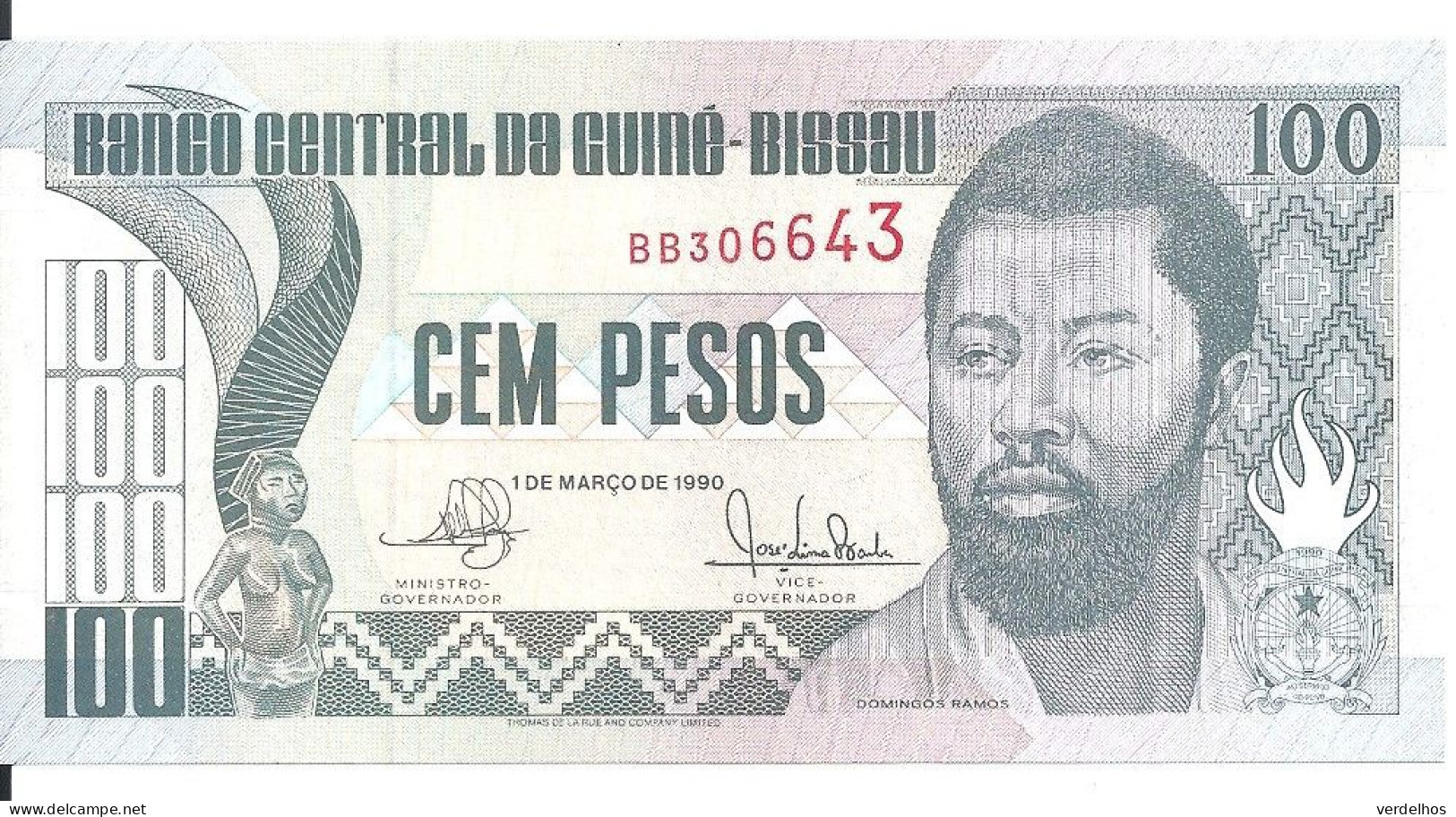 GUINEE-BISSAU 100 PESOS 1990 UNC P 11 - Guinee-Bissau