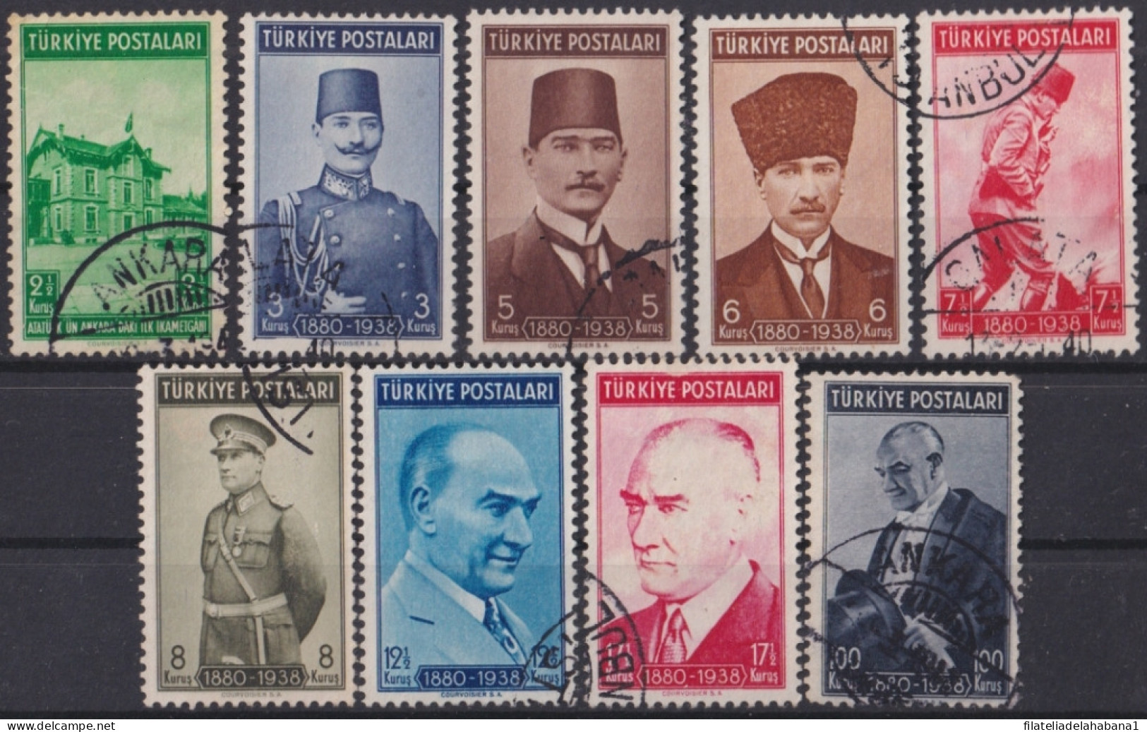 F-EX47920 TURKEY 1939 DEATH MUSTAFA KEMAL ATATURK FINE USED.  - Usati