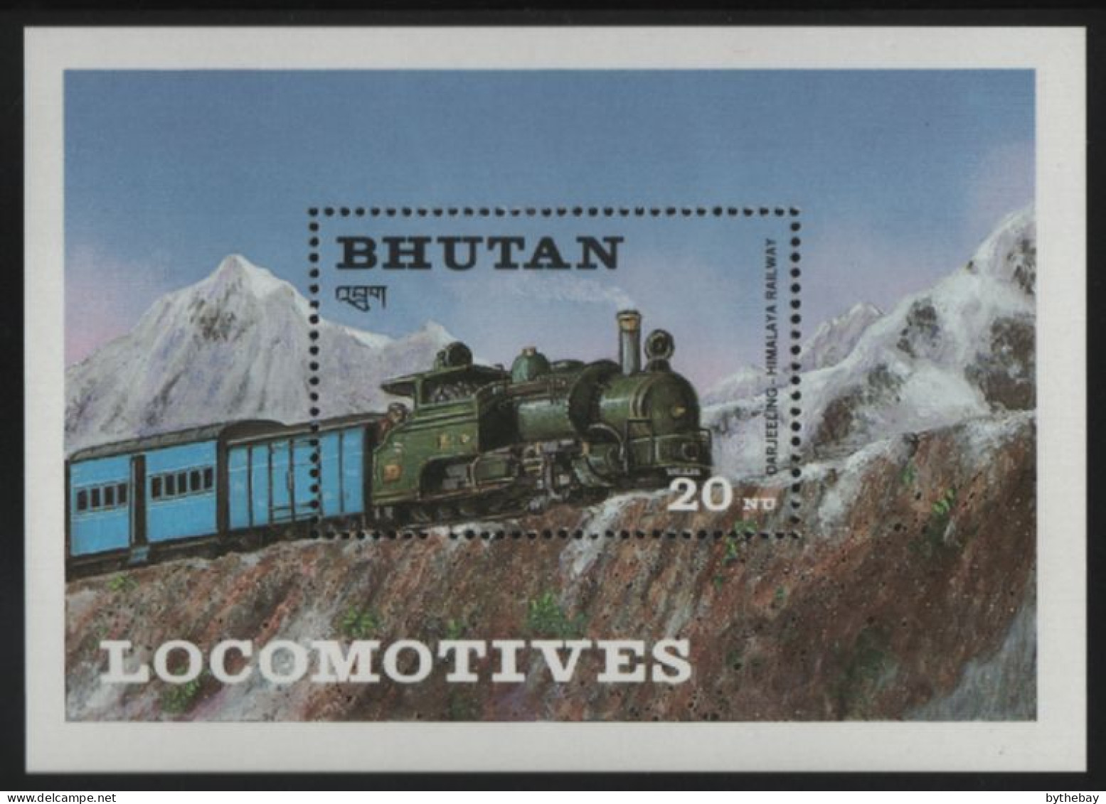 Bhutan 1984 MNH Sc 428 20nu Darjeeling Himalayan Railway Sheet - Bhoutan