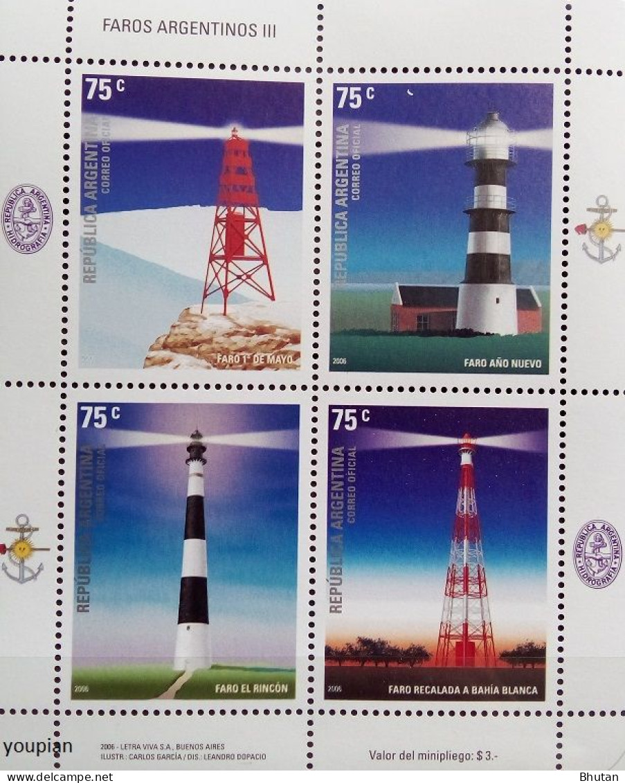 Argentina 2006, Lighthouses, MNH S/S - Ungebraucht