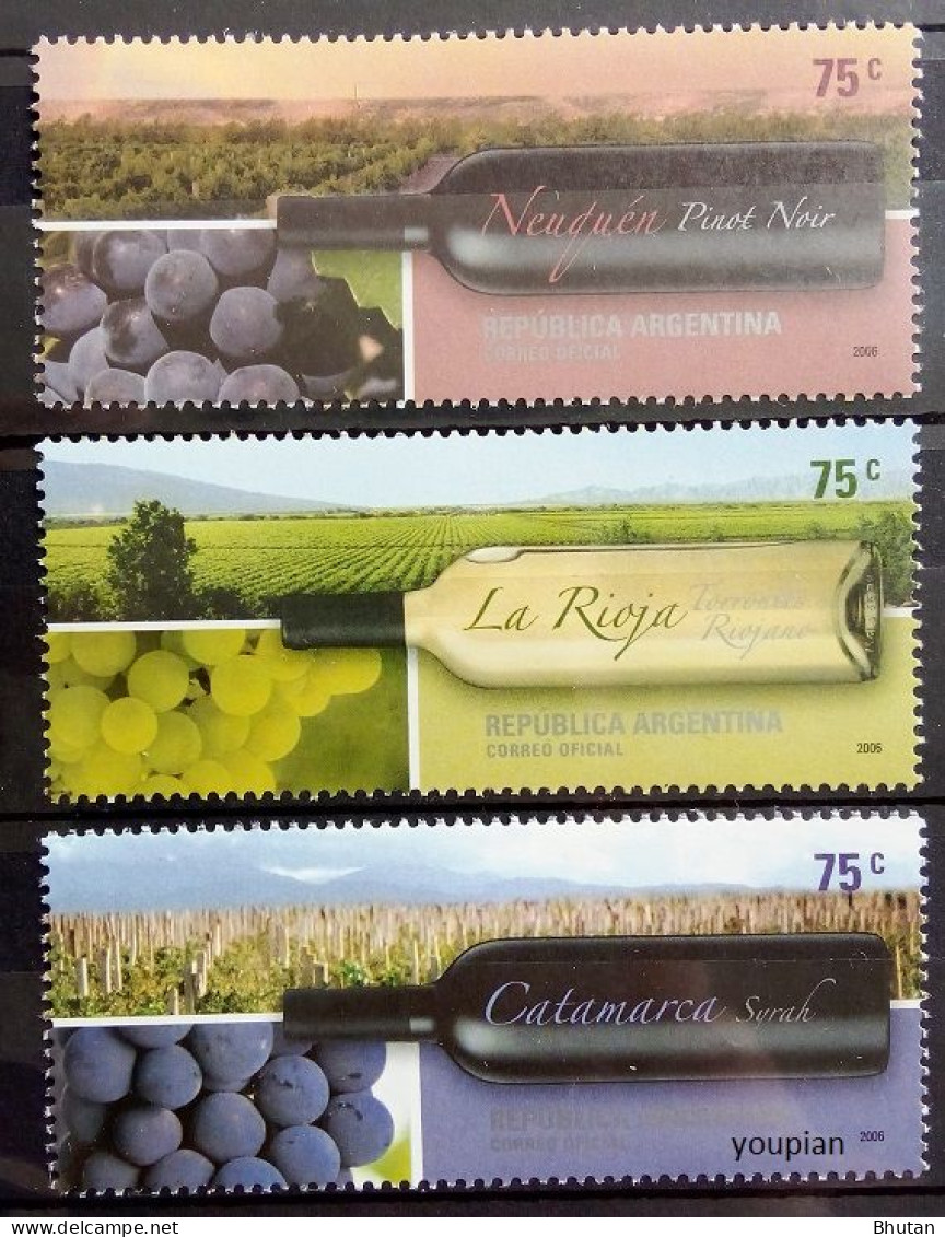 Argentina 2006, Argentinian Wines, MNH Stamps Set - Neufs