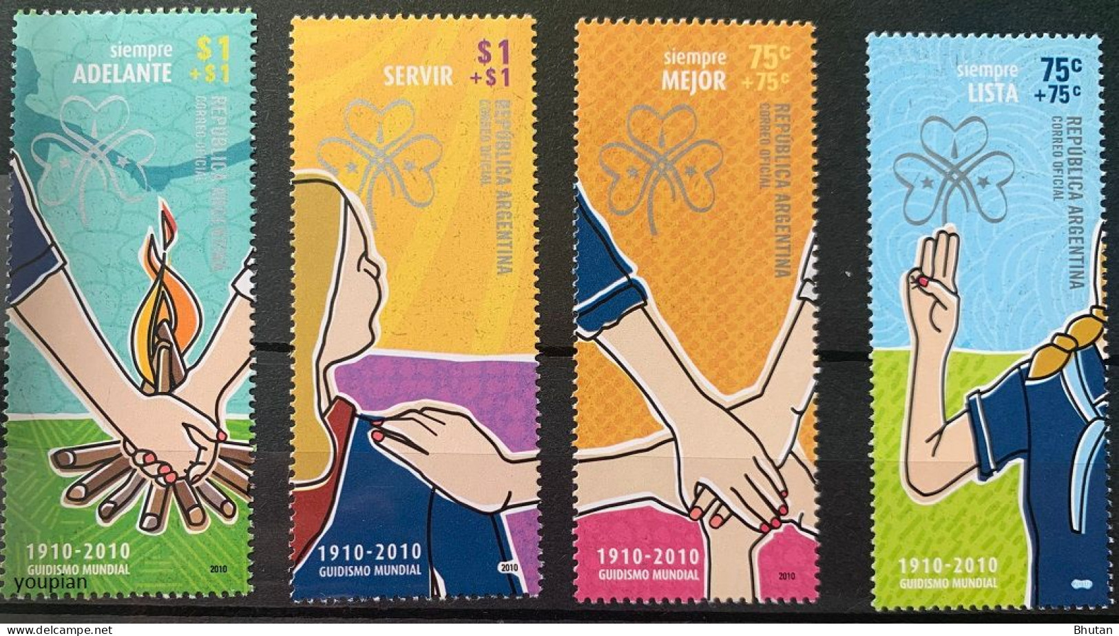 Argentina 2010, 100th Anniversary Of Scouting Organization, MNH Stamps Set - Nuevos