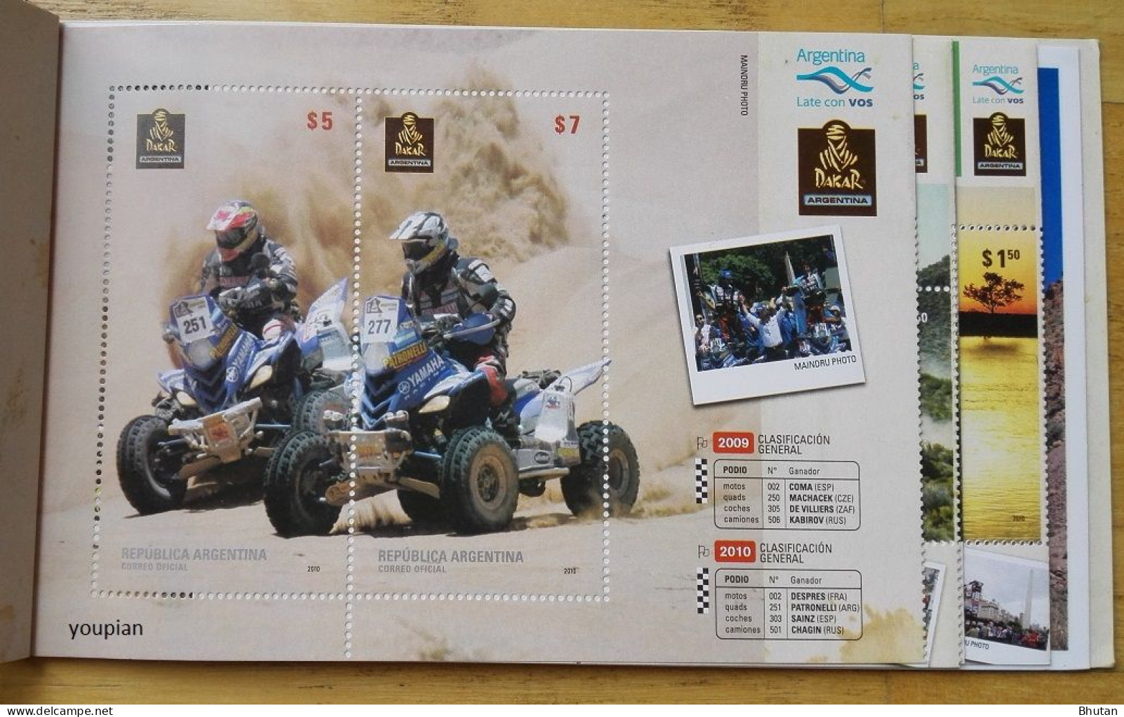 Argentina 2010, Rallye Dakar In South America, Several MNH S/S - Presentation Book - Nuevos