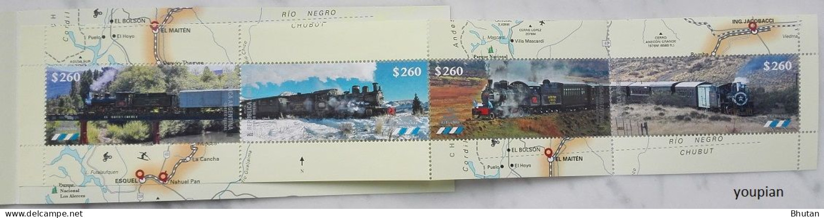 Argentina 2022, Trains, MNH S/S - Booklet - Nuovi