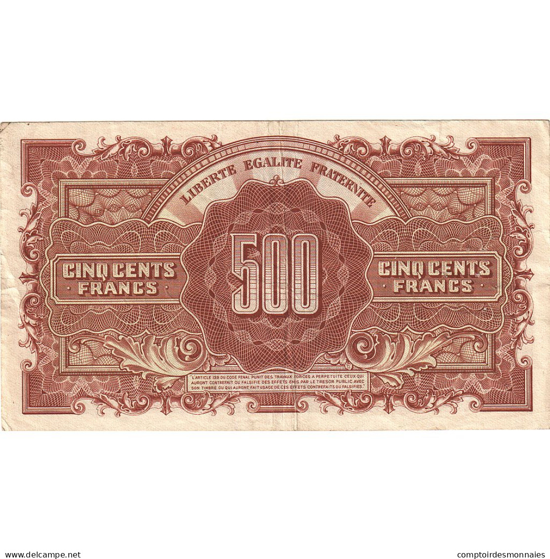 France, 500 Francs, Marianne, 1945, 83M, TTB+, Fayette:VF 11.2, KM:106 - 1943-1945 Maríanne