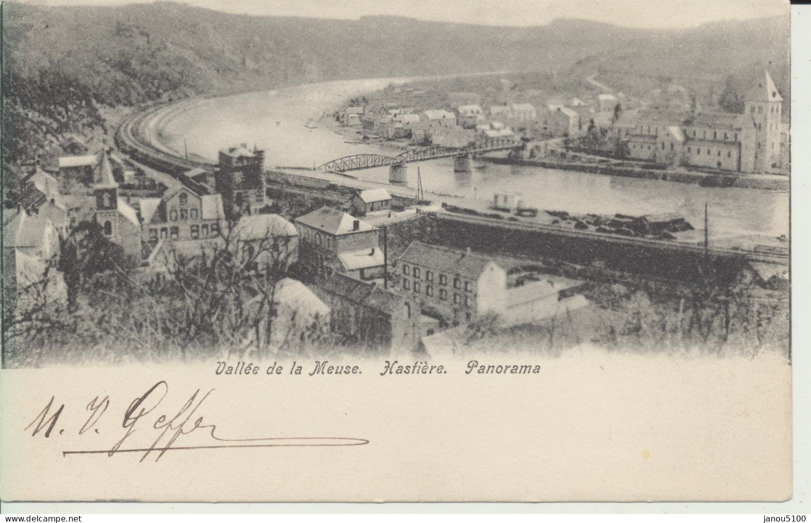 CARTES POSTALES   BELGIQUE  ( PROVINCE DE NAMUR )  HASTIERE    - LE PANORAMA      1904. - Hastière