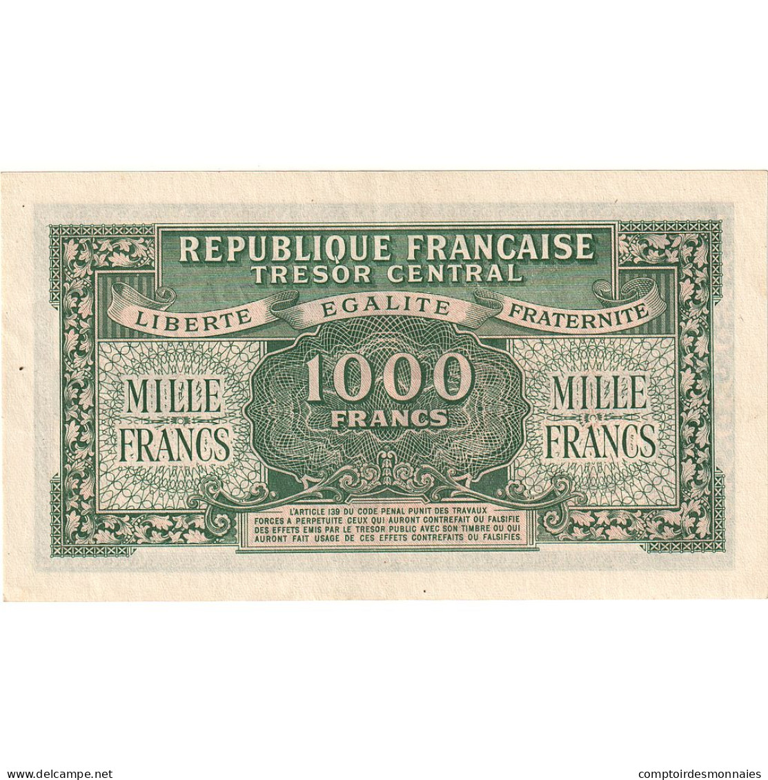 France, 1000 Francs, Marianne, 1945, 78A, NEUF, Fayette:VF 12.1, KM:107 - 1943-1945 Marianna