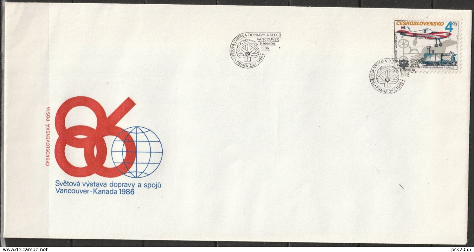 Tschechoslowakei 1986 FDC MiNr.2849  Sonderausstellung EXPO 86 Vancouver ( Dl 77 )günstige Versandkosten - FDC