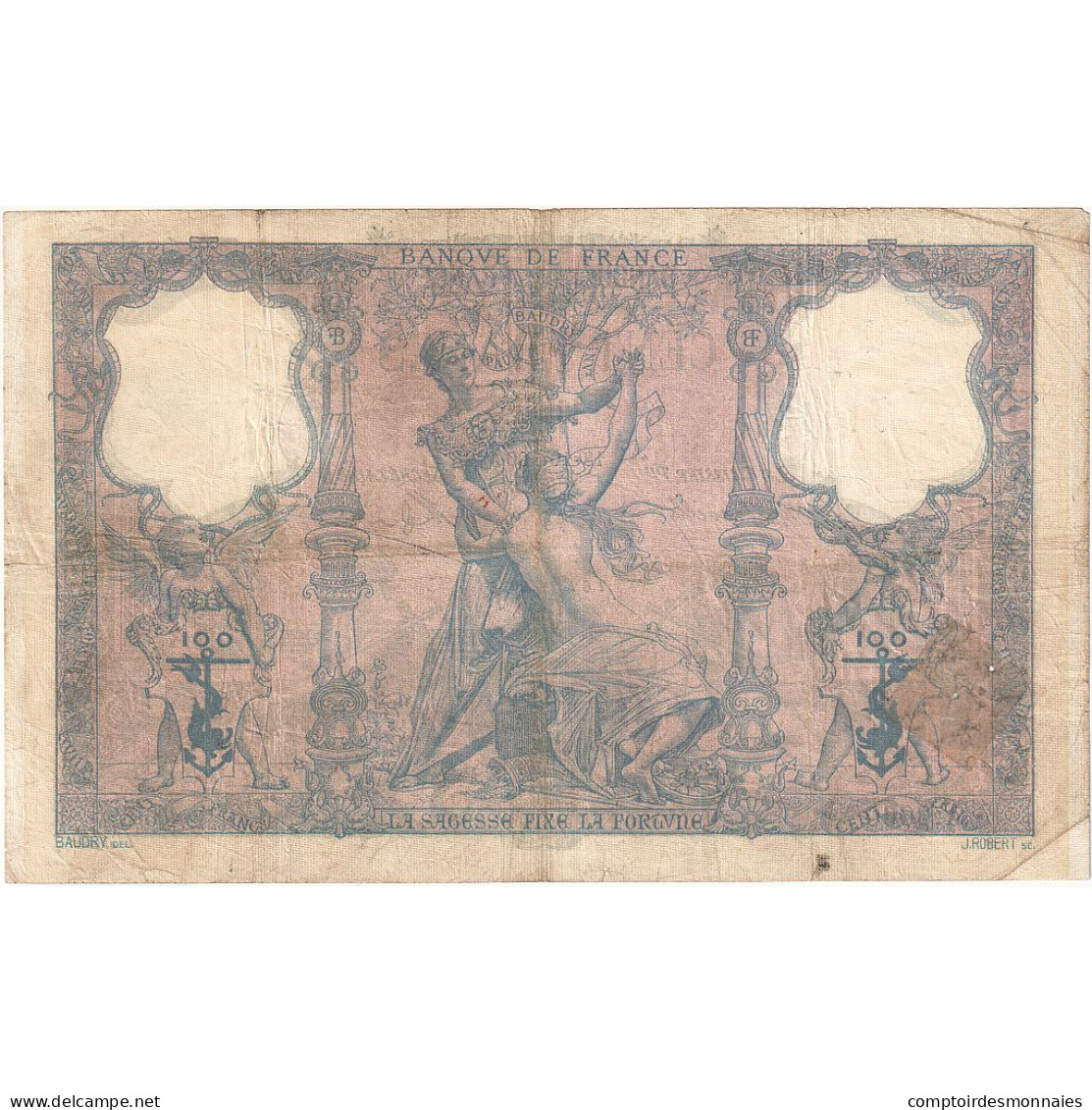 France, 100 Francs, Bleu Et Rose, 1900, A.3060, TTB, Fayette:21.14, KM:65c - 100 F 1888-1909 ''Bleu Et Rose''
