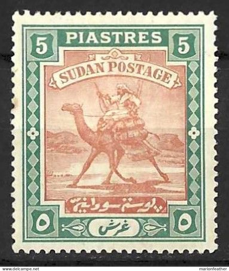 SUDAN...KING EDWARD VII..(1901-10..).....CAMEL....5p.....SG27a....CHALKY PAPER.....TONE SPOT....(CAT.VAL.£55..)....MH. - Sudan (...-1951)