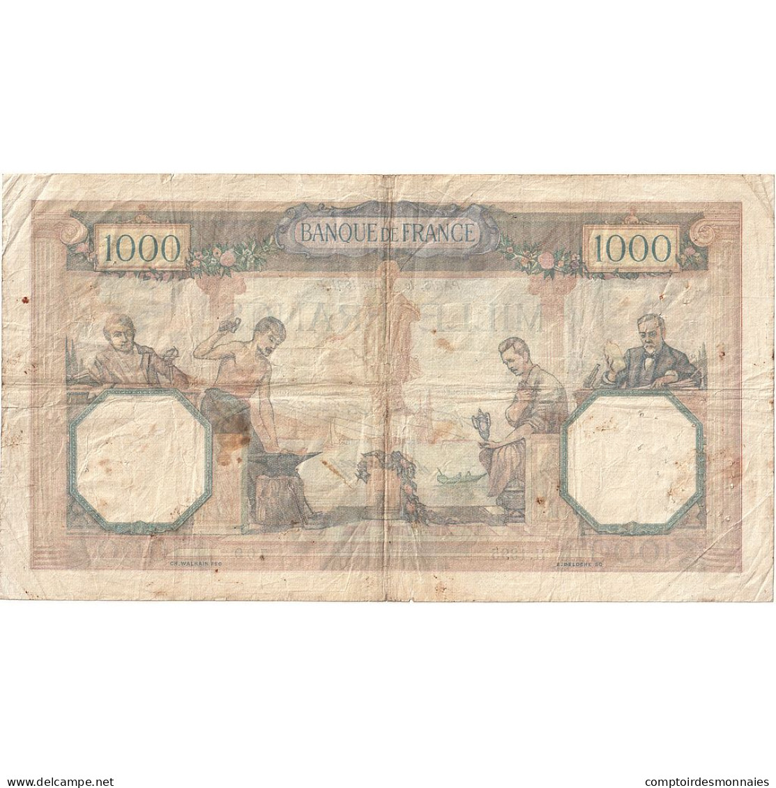 France, 1000 Francs, Cérès Et Mercure, 1931, H.1395, TB, Fayette:37.06, KM:79b - 1 000 F 1927-1940 ''Cérès Et Mercure''