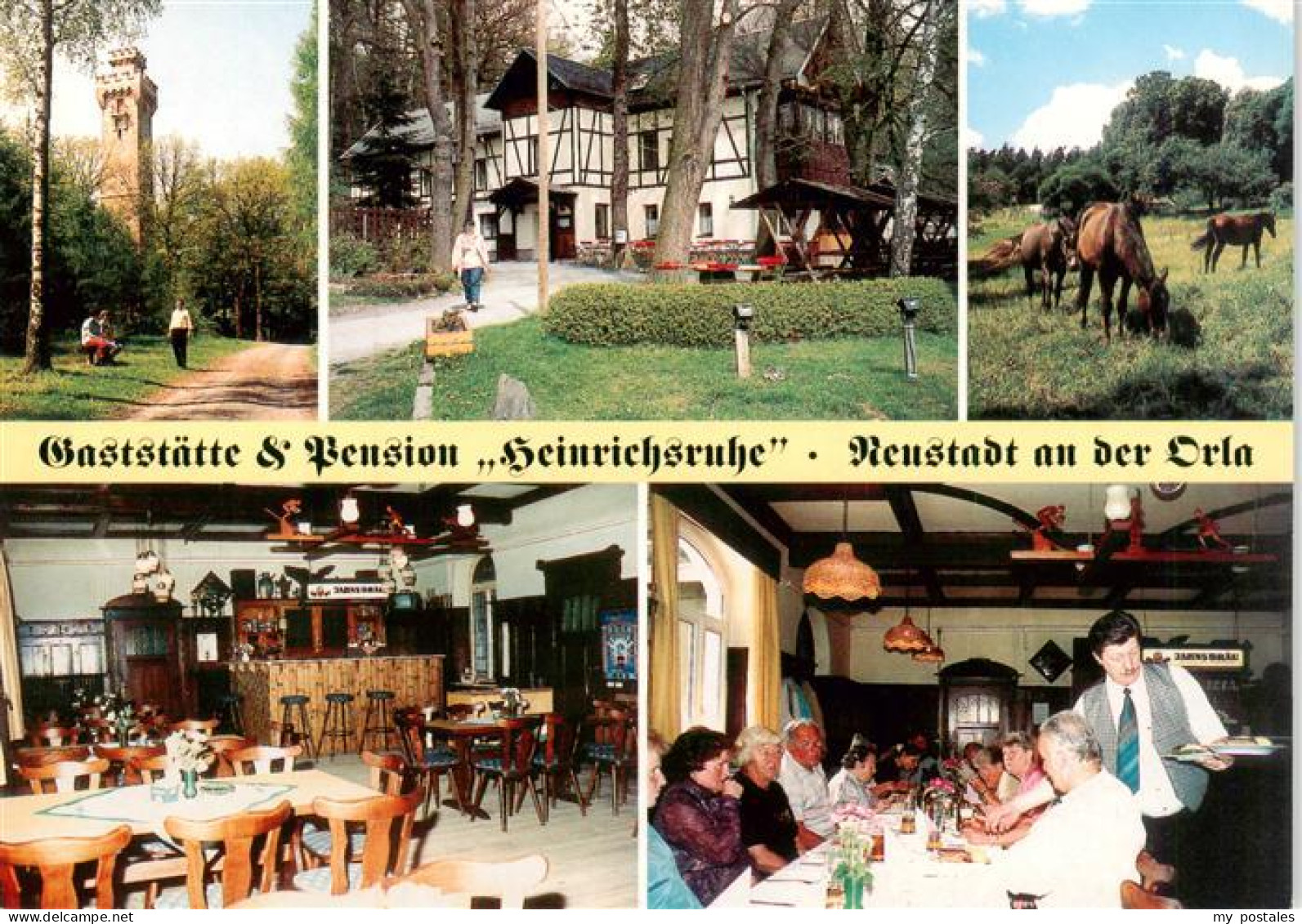 73915284 Neustadt Orla Turm Park Pferdekoppel Gaststaette Pension Heinrichsruhe  - Neustadt / Orla