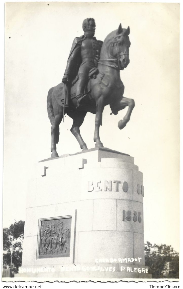 Postcard - Brazil, Porto Alegre, Bento Goncalves Monument, N°563 - Porto Alegre