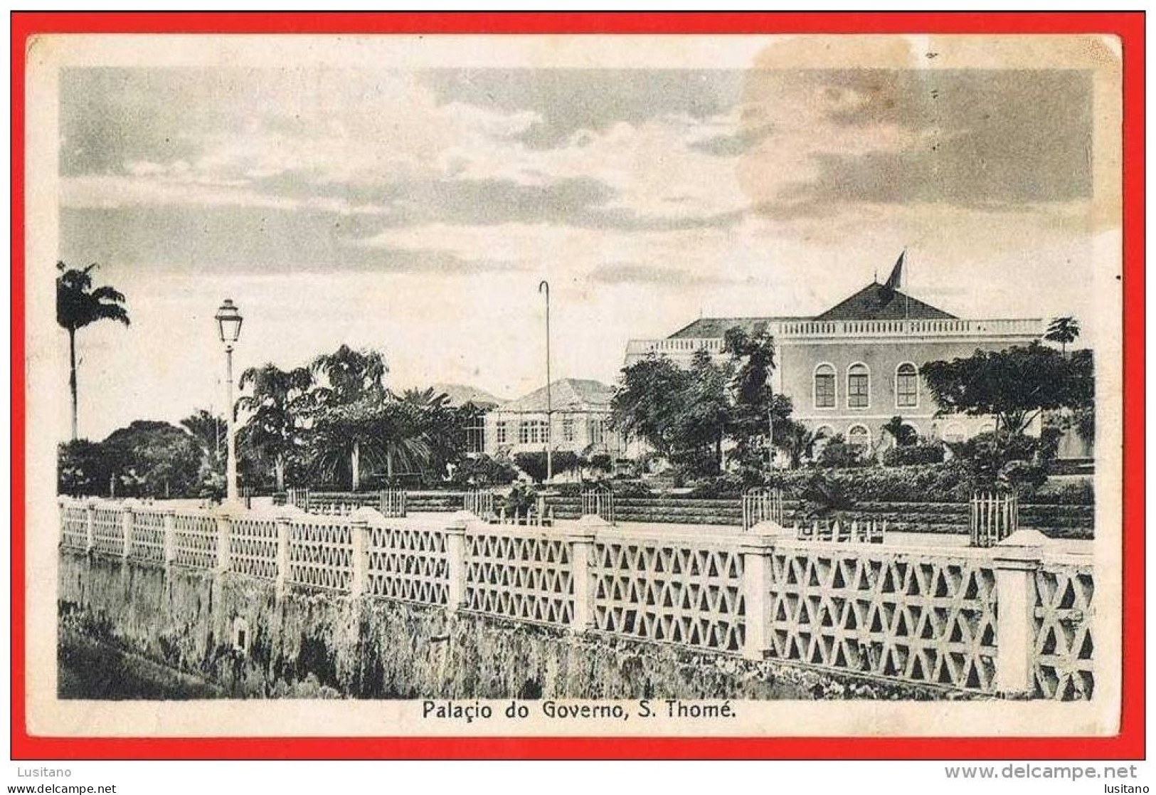 S. Tomé E Principe - Palacio Do Governo, S. Thomé Cachet 1922 Africa - Santo Tomé Y Príncipe