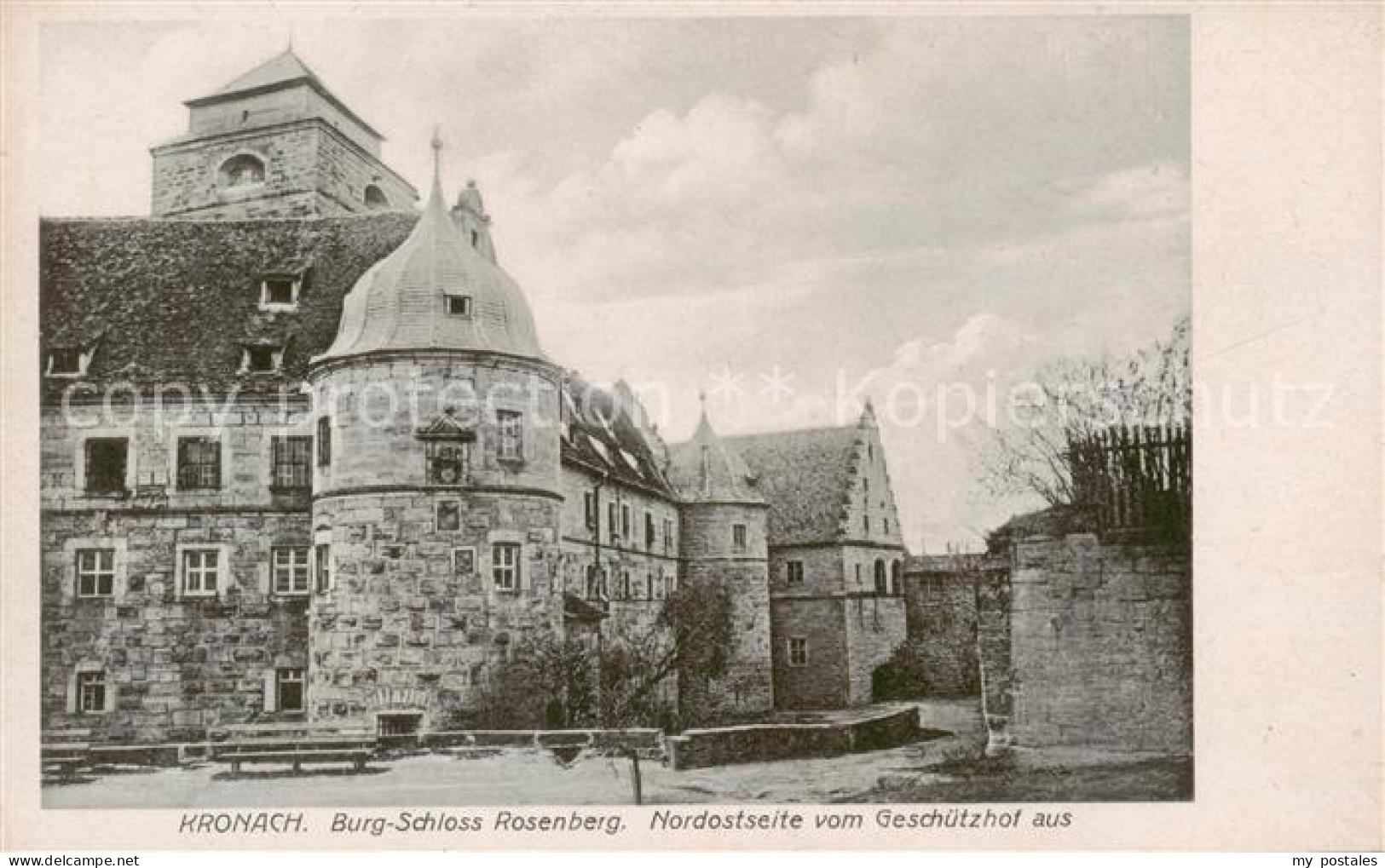 73807297 Kronach Oberfranken Burg Schloss Rosenberg Nordostseite Vom Geschuetzho - Kronach