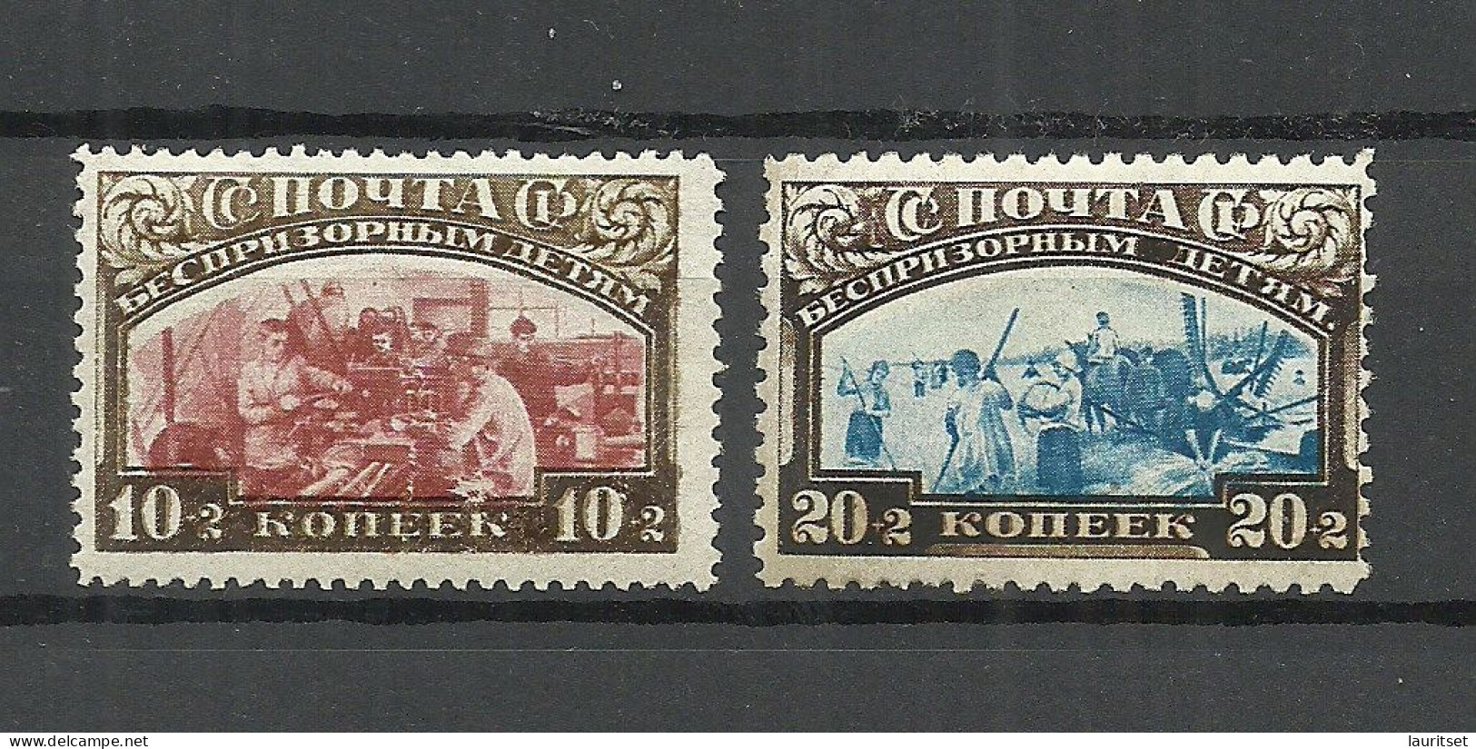 RUSSLAND RUSSIA 1929 Michel 361 - 362 * - Unused Stamps