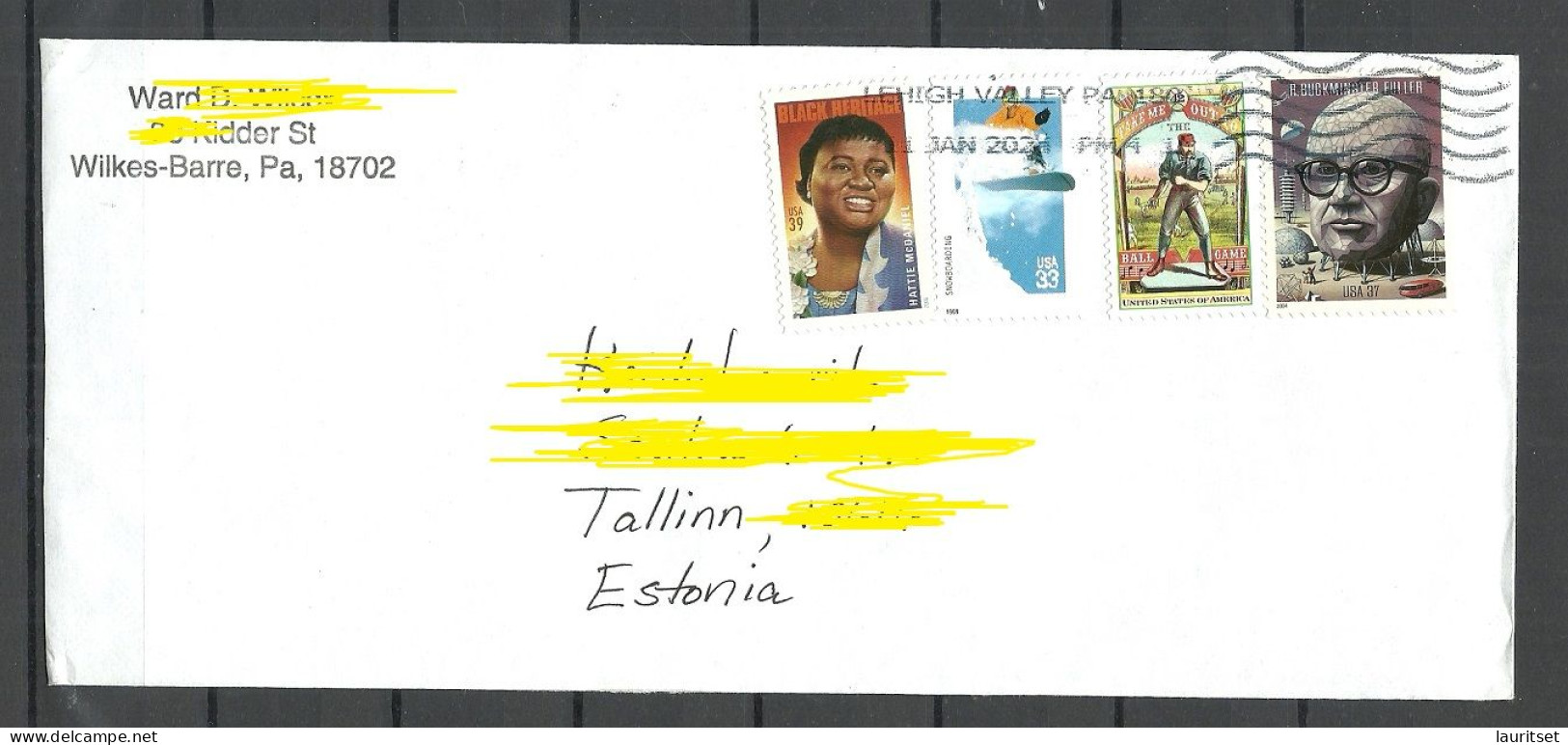 USA 2024 Cover To ESTONIA O LEHIGH Valley Pa - Storia Postale