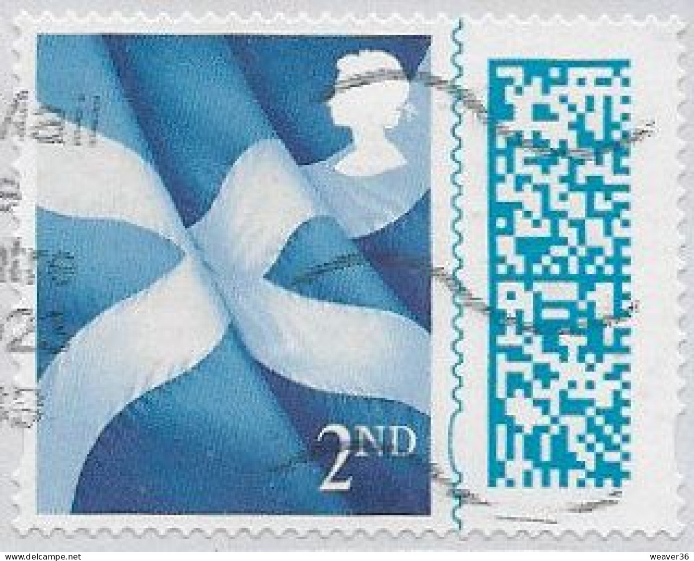 Scotland SG S181 2022 Emblems 2nd With BARCODE Good/fine Used [37/30985A/NM] - Scotland
