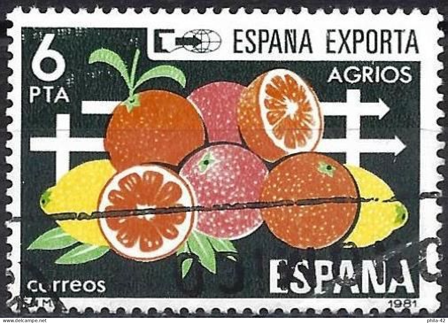 Spain 1981 - Mi 2509 - YT 2254 ( Fruits : Citrus ) - Used Stamps