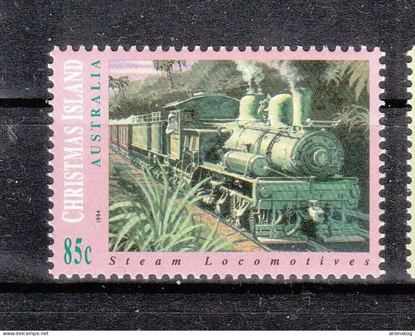 Weihnachtsinsel 1994**, Dampflokomotiven, Sukkulente / Christmas Island 1994, MNH, Steam Locomotives, Succulent - Sukkulenten