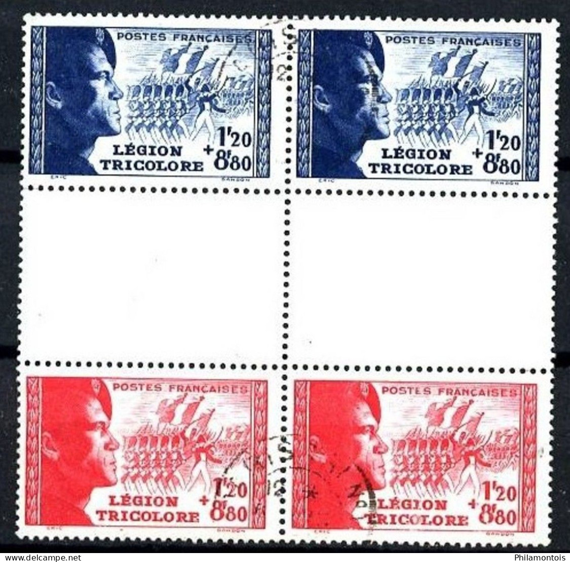 566a X 2 - Paire Légion Tricolore X2 - Oblitérés -  Très Beaux. - Used Stamps