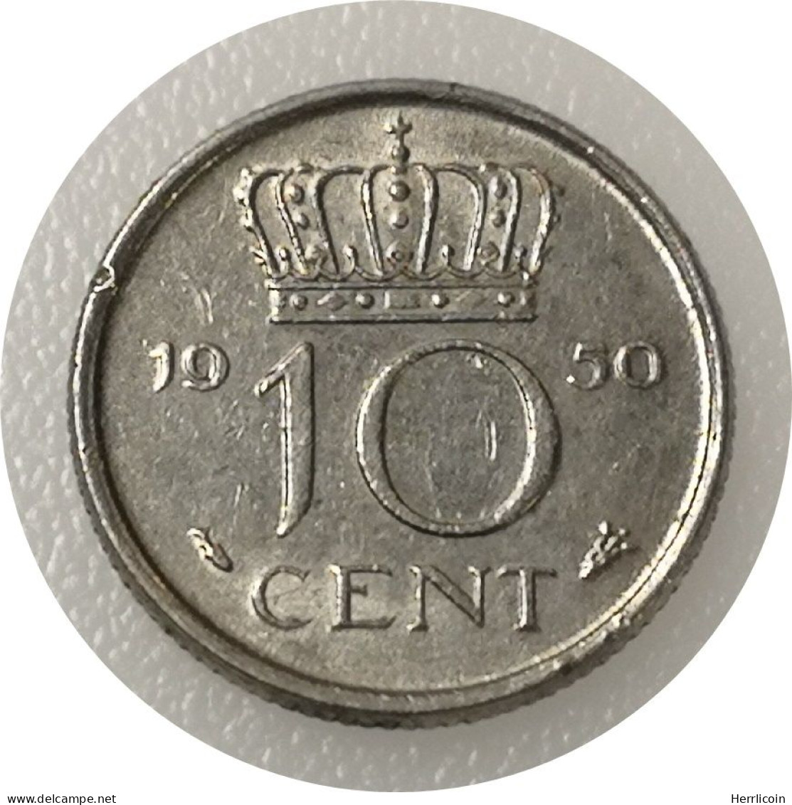 Monnaie Pays-Bas - 1950 - 10 Cents Juliana - 1948-1980 : Juliana