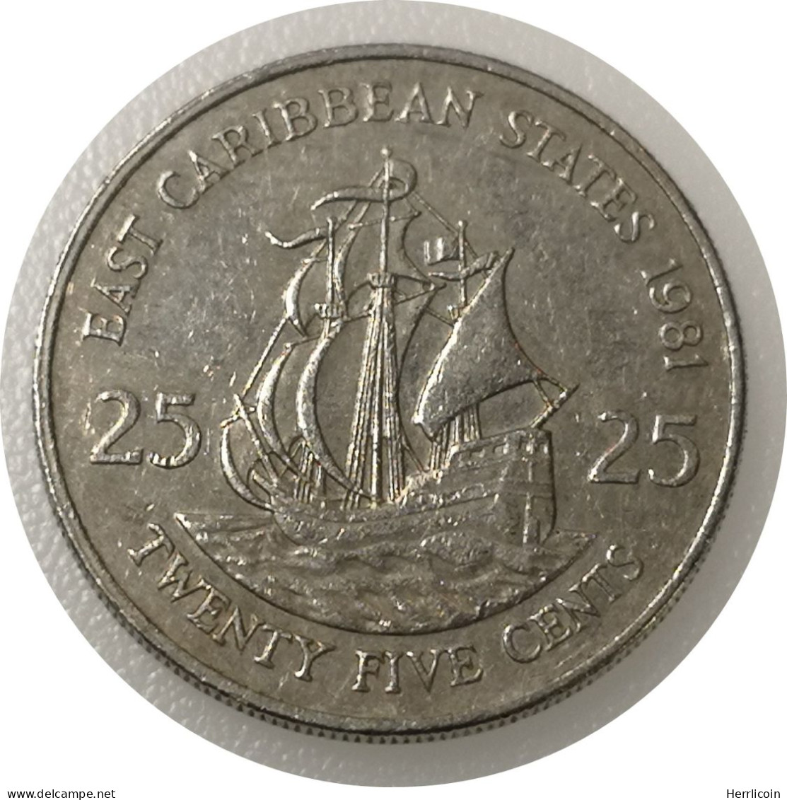Monnaie Caraïbes - 1981 - 25 Cents Elizabeth II 2e Effigie - Britse-karibisher Territorien