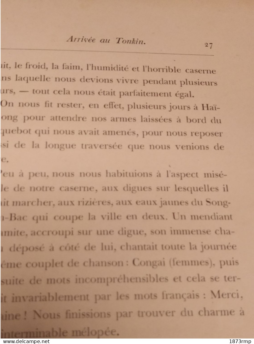 LA VIE MILITAIRE AU TONKIN PAR LE CAPITAINE LECOMTE 1893