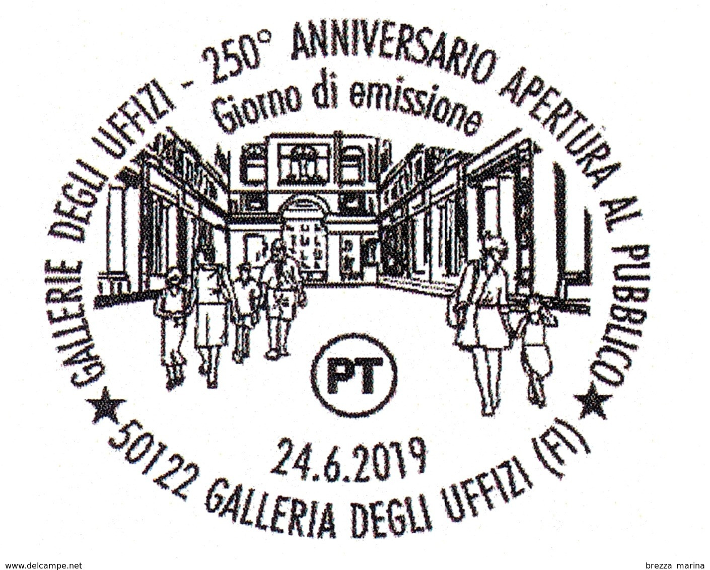 Nuovo - MNH - ITALIA - 2019 - 250 Anni Delle Gallerie Degli Uffizi (Firenze) – Loggiato - B - Barre 1938 - Code-barres