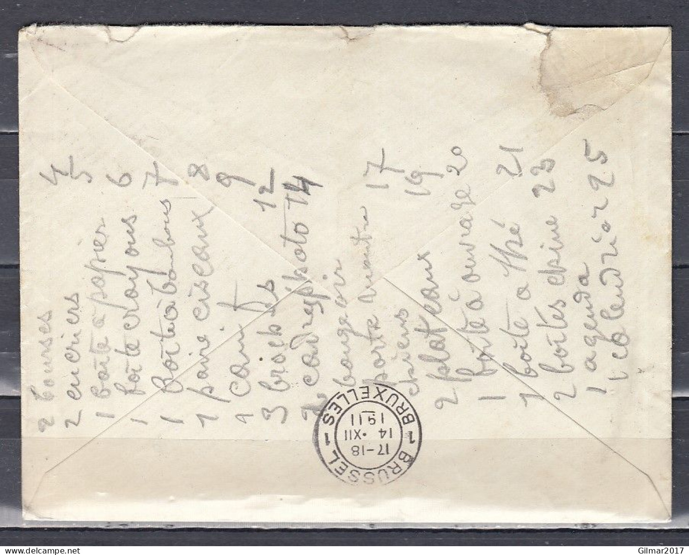 Brief Van Pietrebais (sterstempel) Naar Bruxelles - Postmarks With Stars