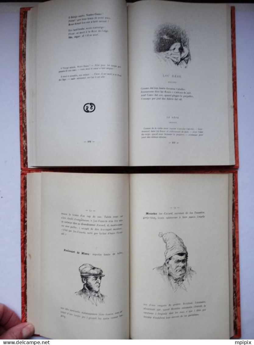 2 Tomes Poésies Poèmes Achille Mir La Cansou De La Lauseto Centenaire 1922 Frédéric Mistral Félibrige Occitan Occitanie - French Authors