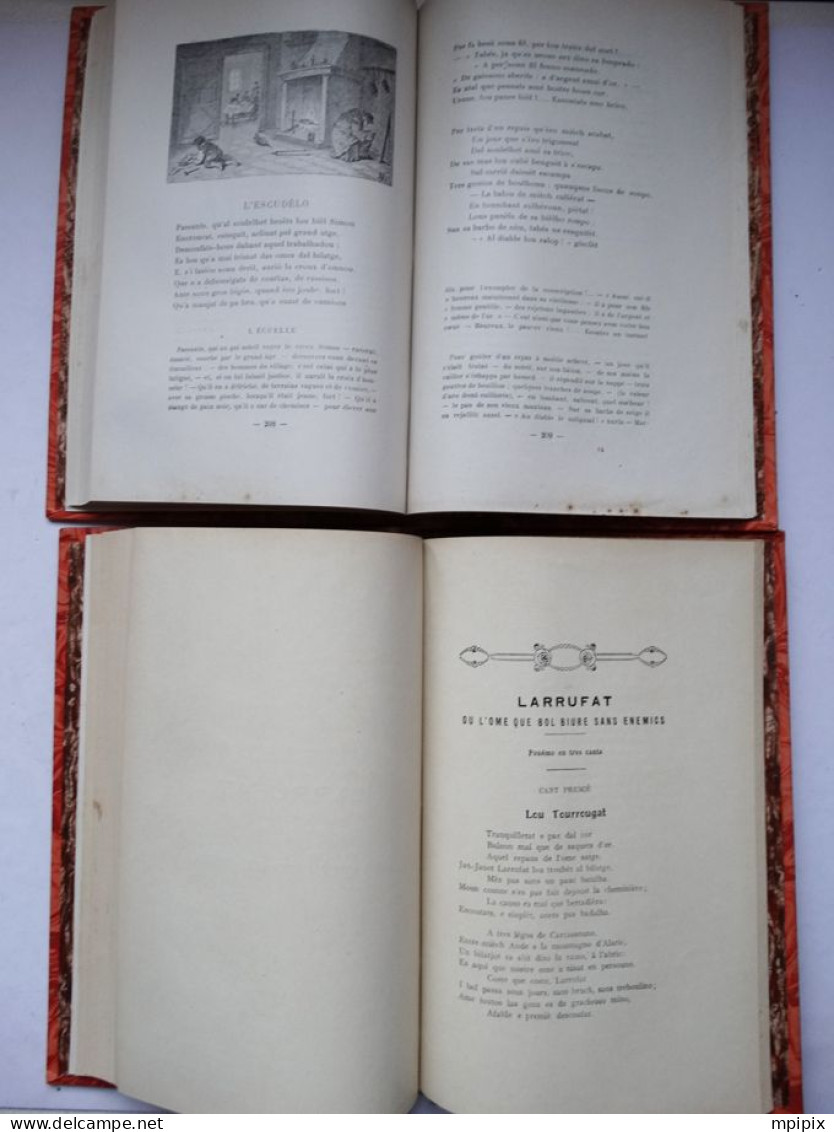 2 tomes poésies poèmes Achille Mir La Cansou de la Lauseto centenaire 1922 Frédéric Mistral Félibrige Occitan Occitanie