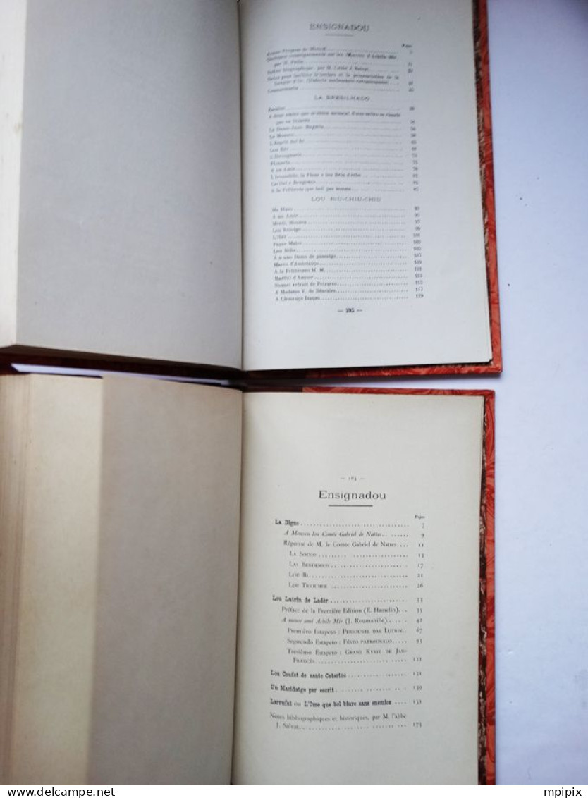 2 tomes poésies poèmes Achille Mir La Cansou de la Lauseto centenaire 1922 Frédéric Mistral Félibrige Occitan Occitanie