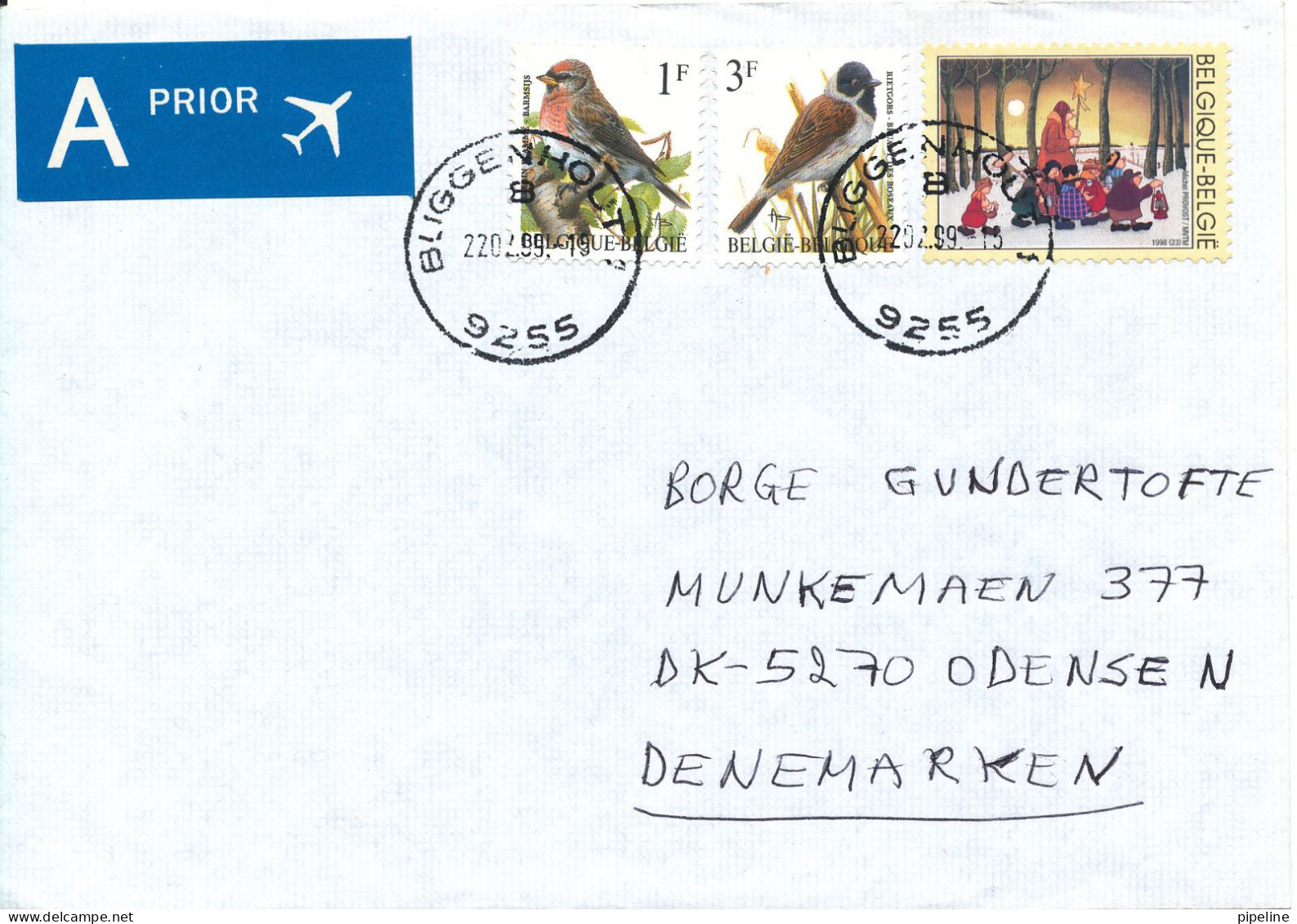 Belgium Cover Sent To Denmark Buggenhout 22-7-1999 Topic Stamps - Covers & Documents