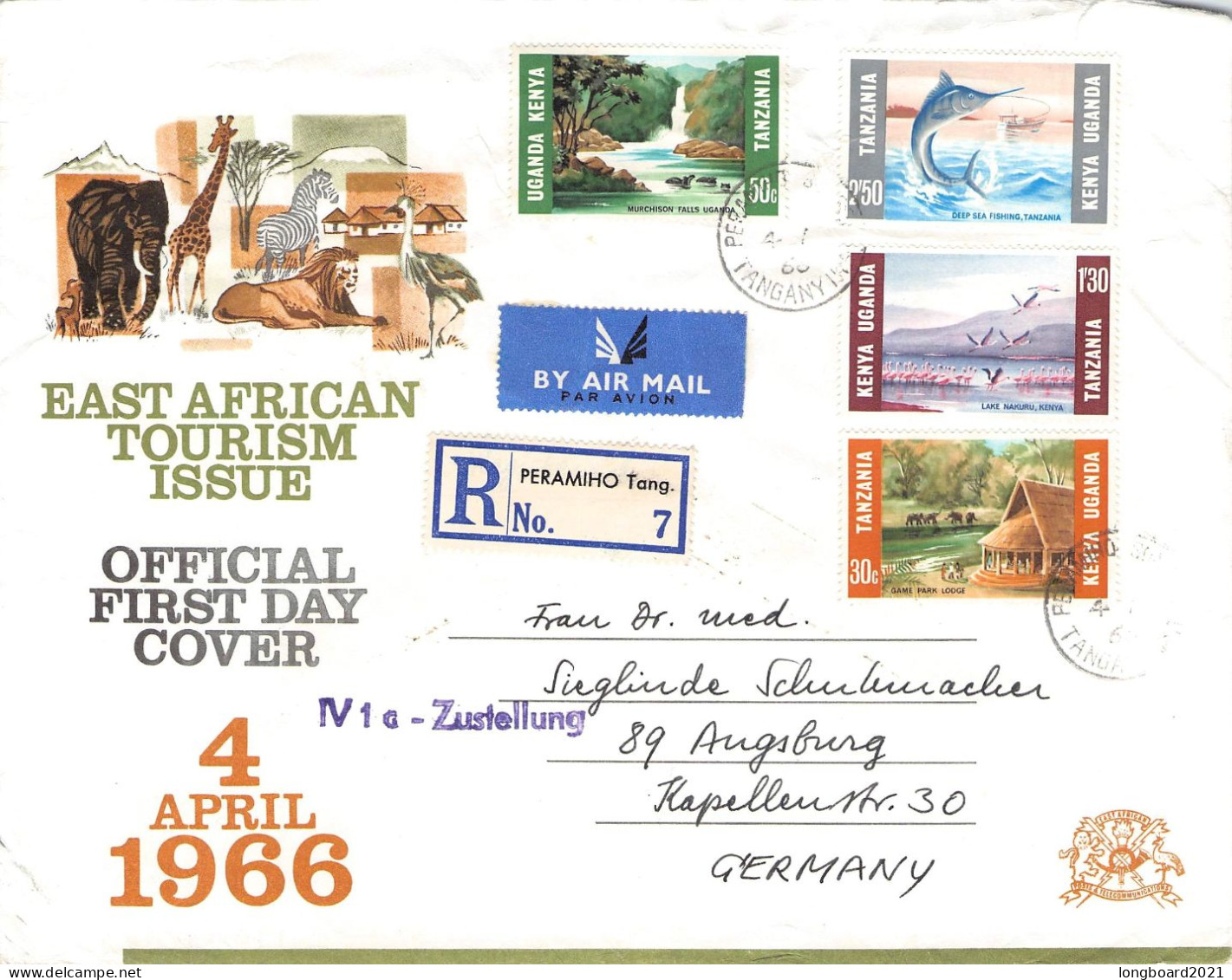 KENYA, UGANDA, TANZANIA - FDC 1966 TOURISM / 5063 - Kenya, Ouganda & Tanzanie