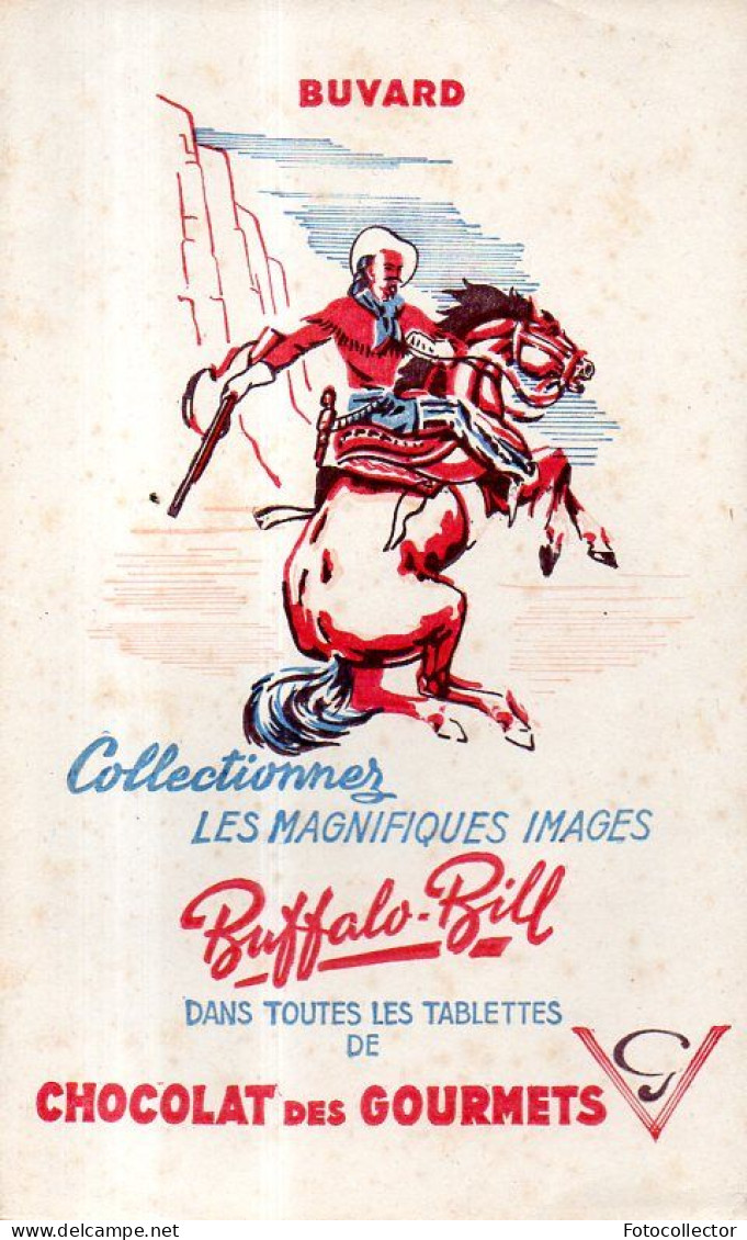 Buvard Chocolat Des Gourmets (Buffalo Bill) - Chocolat