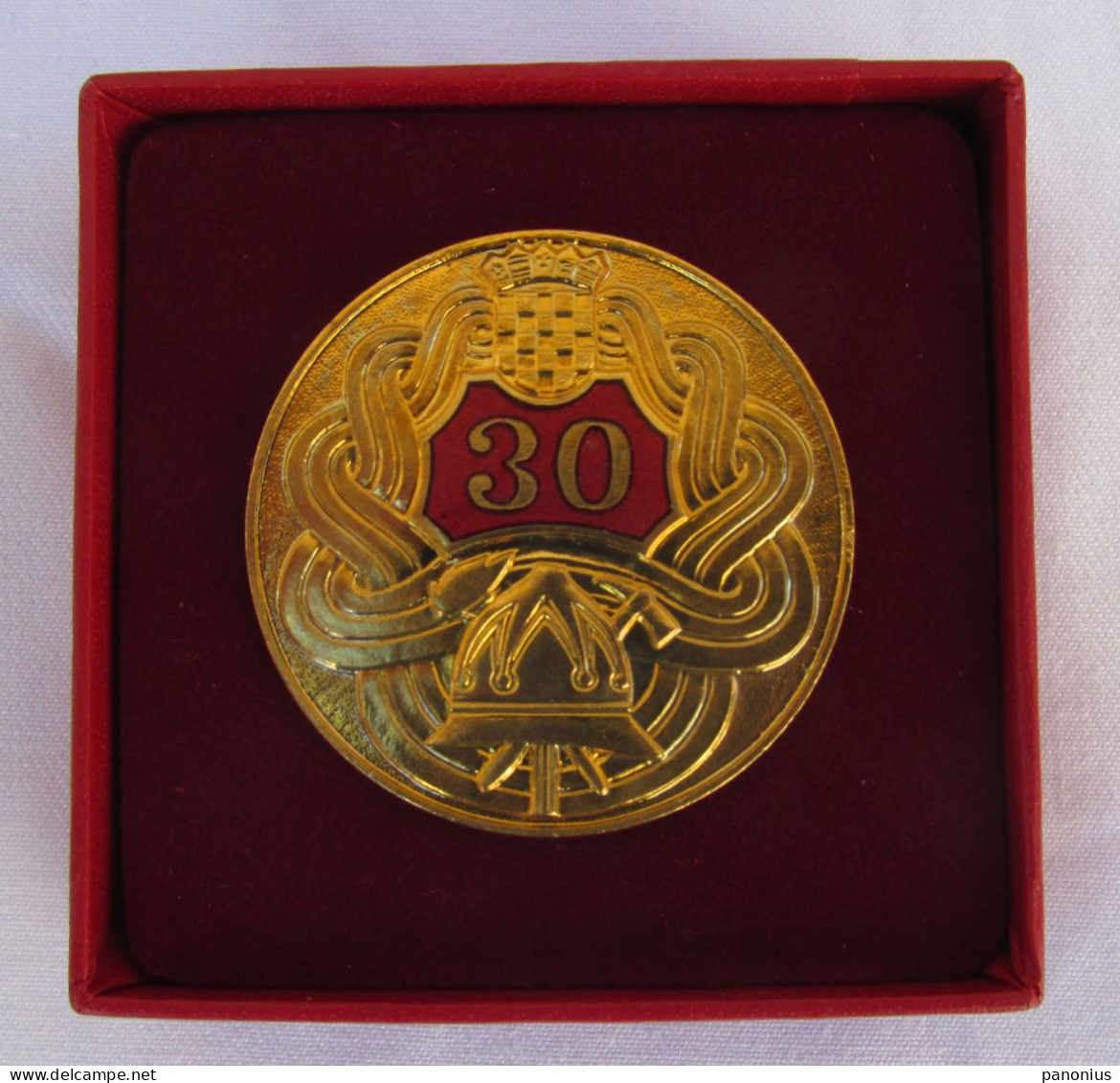 Firemen Bomberos - Croatia Federation Order / Medal With Box, Enamel - Pompieri