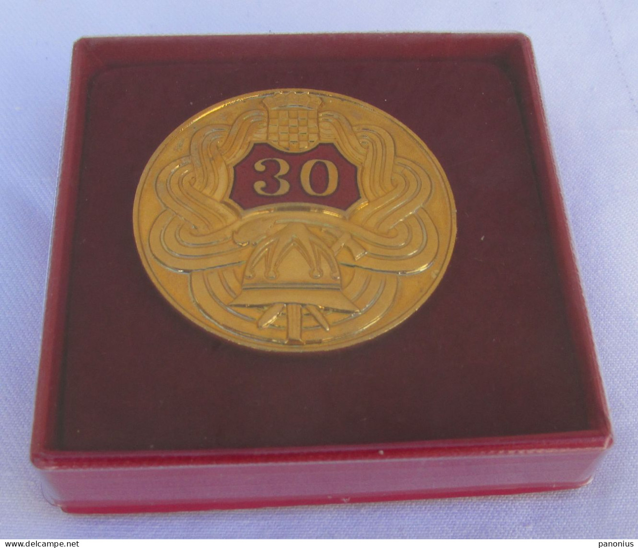 Firemen Bomberos - Croatia Federation Order / Medal With Box, Enamel - Pompiers