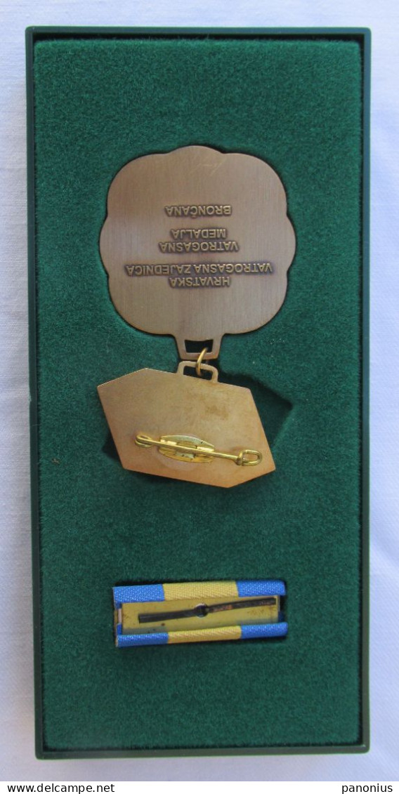 Firemen Bomberos - Croatia Federation Order / Medal With Box, Enamel - Bomberos