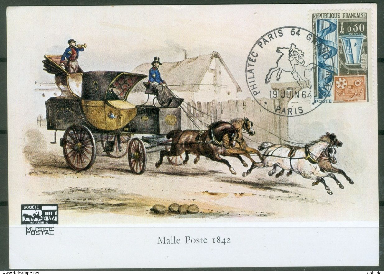 CP  Avec 1414 En FDC  Malle Poste Histoire Postale    - Kutschen