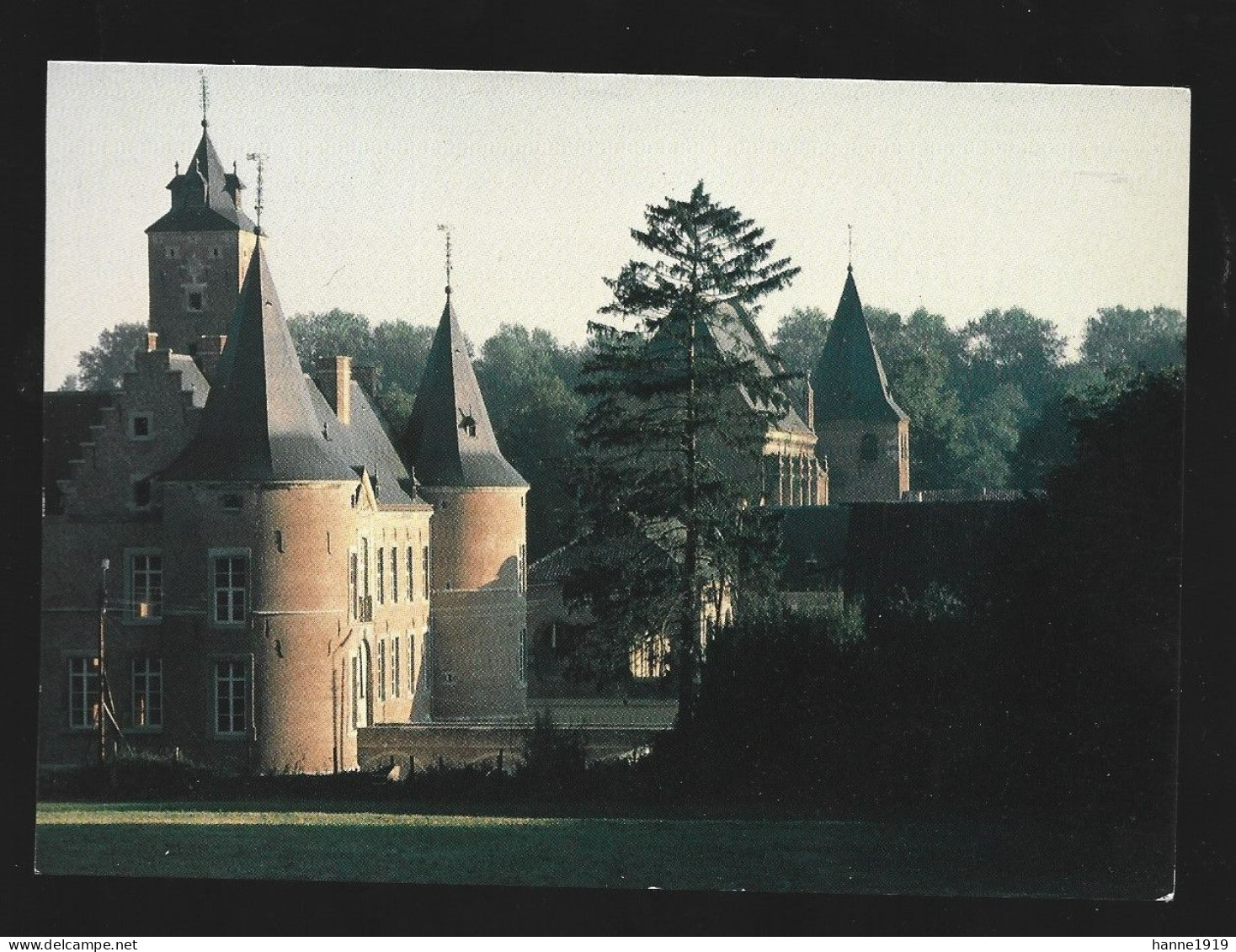 Bilzen Rijkhoven Landcommanderij Alden Biezen Kasteel Met Galerij En Kerk Foto Prentkaart Htje - Bilzen