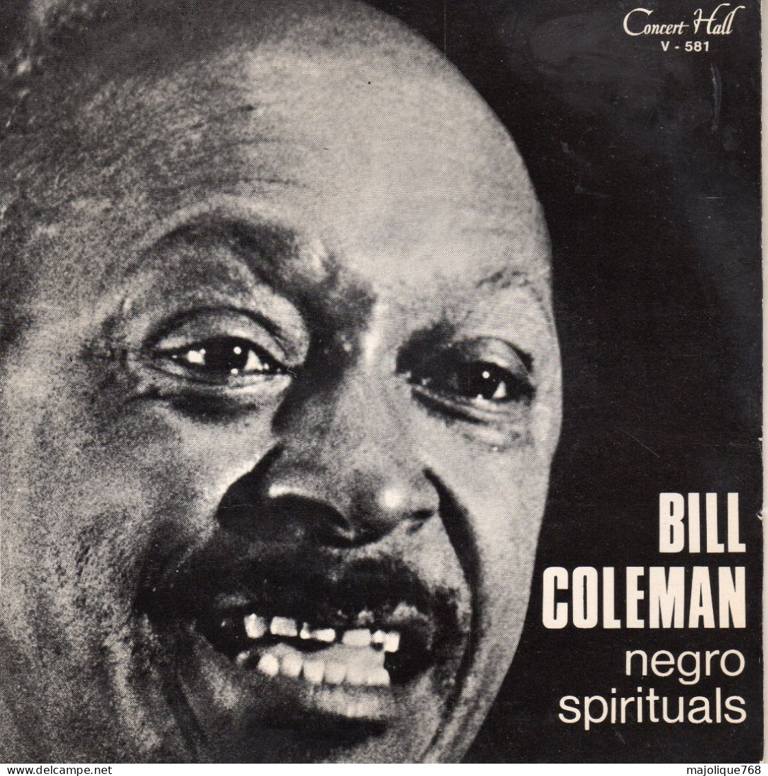 Disque De Bill Coleman - Négro Spirituals - Concert Hall V 581 - France 1969 - Gospel En Religie