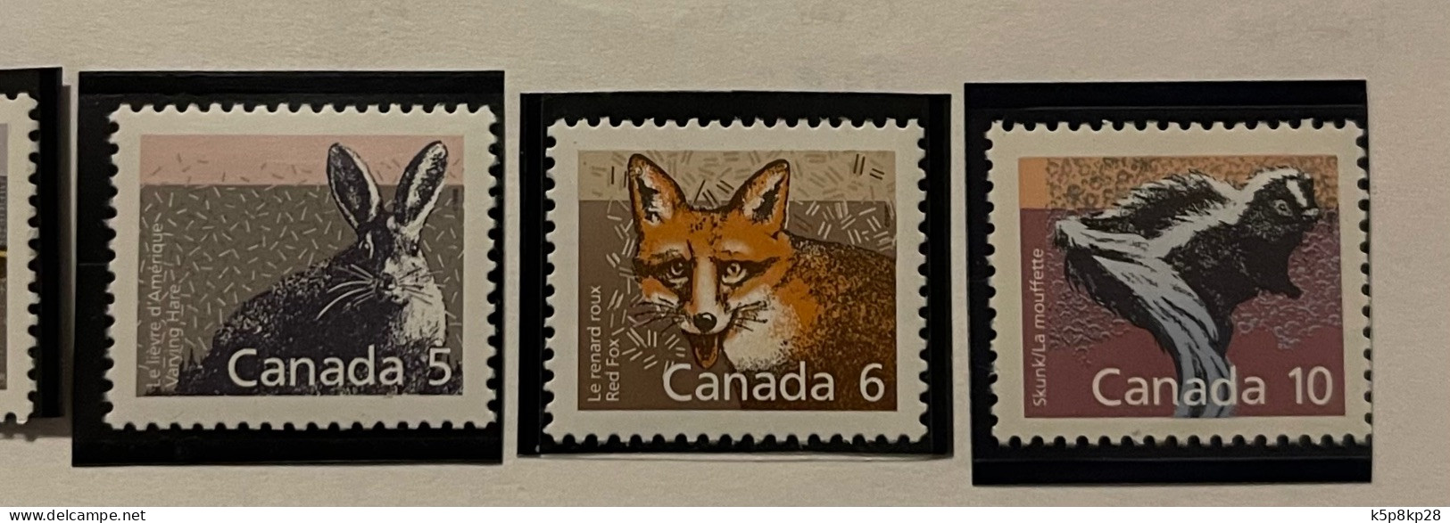 1987 Canada Stamps, Wild Definitives, 6 Value, MNH, VF - Unused Stamps