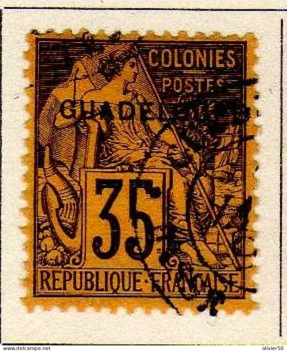 Guadeloupe - (1891) -     35  C. Timbre Des Colonies Generales Surcharge  Guadeloupe -  Oblitere - Gebraucht